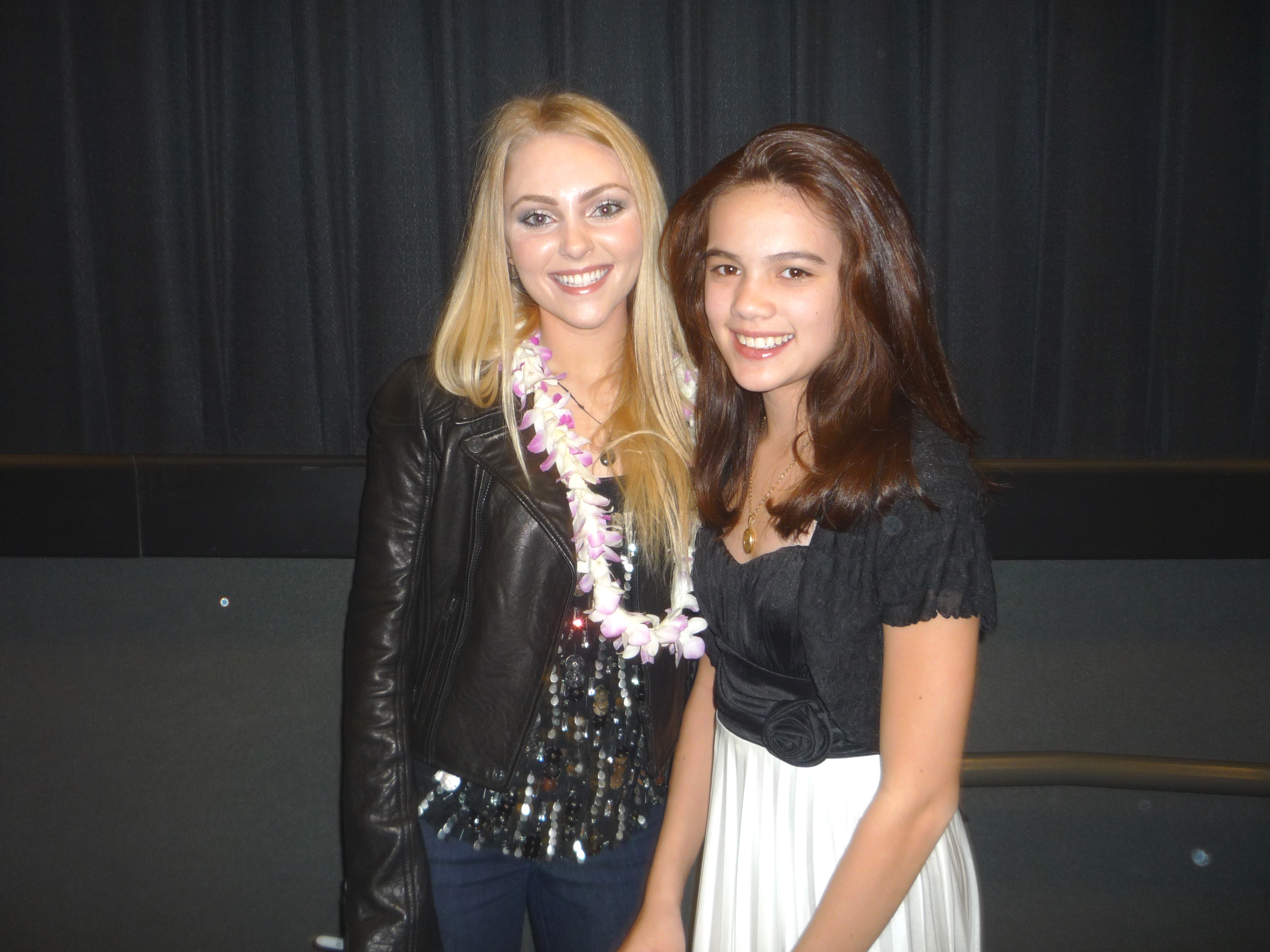 Christine Mascolo with AnnaSophia Robb at the March 9, 2011, premiere of 
