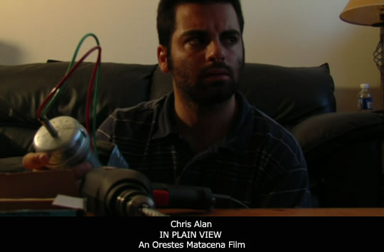Chris Alan on the set of In Plain View