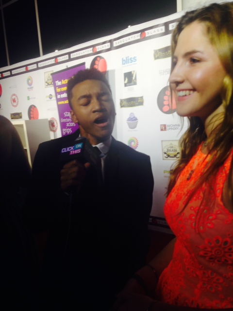 Being serenaded by X Factor's Josh Levi at Oscar party 2014!