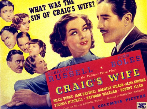 Jane Darwell, Robert Allen, John Boles, Thomas Mitchell, Rosalind Russell, Raymond Walburn and Dorothy Wilson in Craig's Wife (1936)