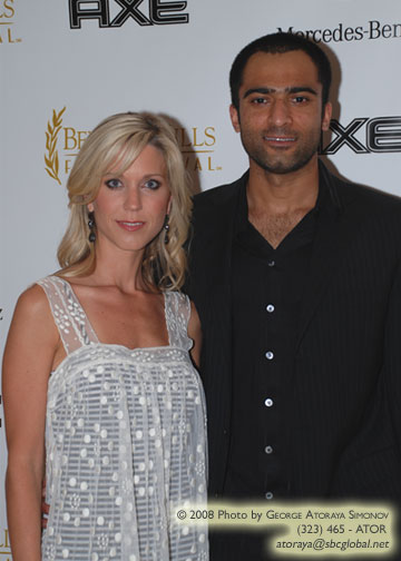 Katie O' Grady and Warren Pereira at 2008 Beverly Hills Film Festival awards ceremony.