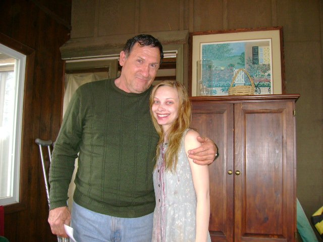 Rebekah Kennedy and Art LaFleur on set of House Hunting