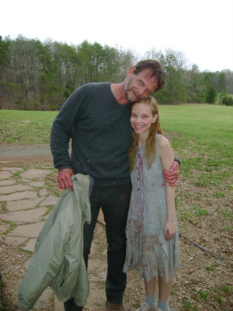 Rebekah Kennedy and Marc Singer on set of House Hunting