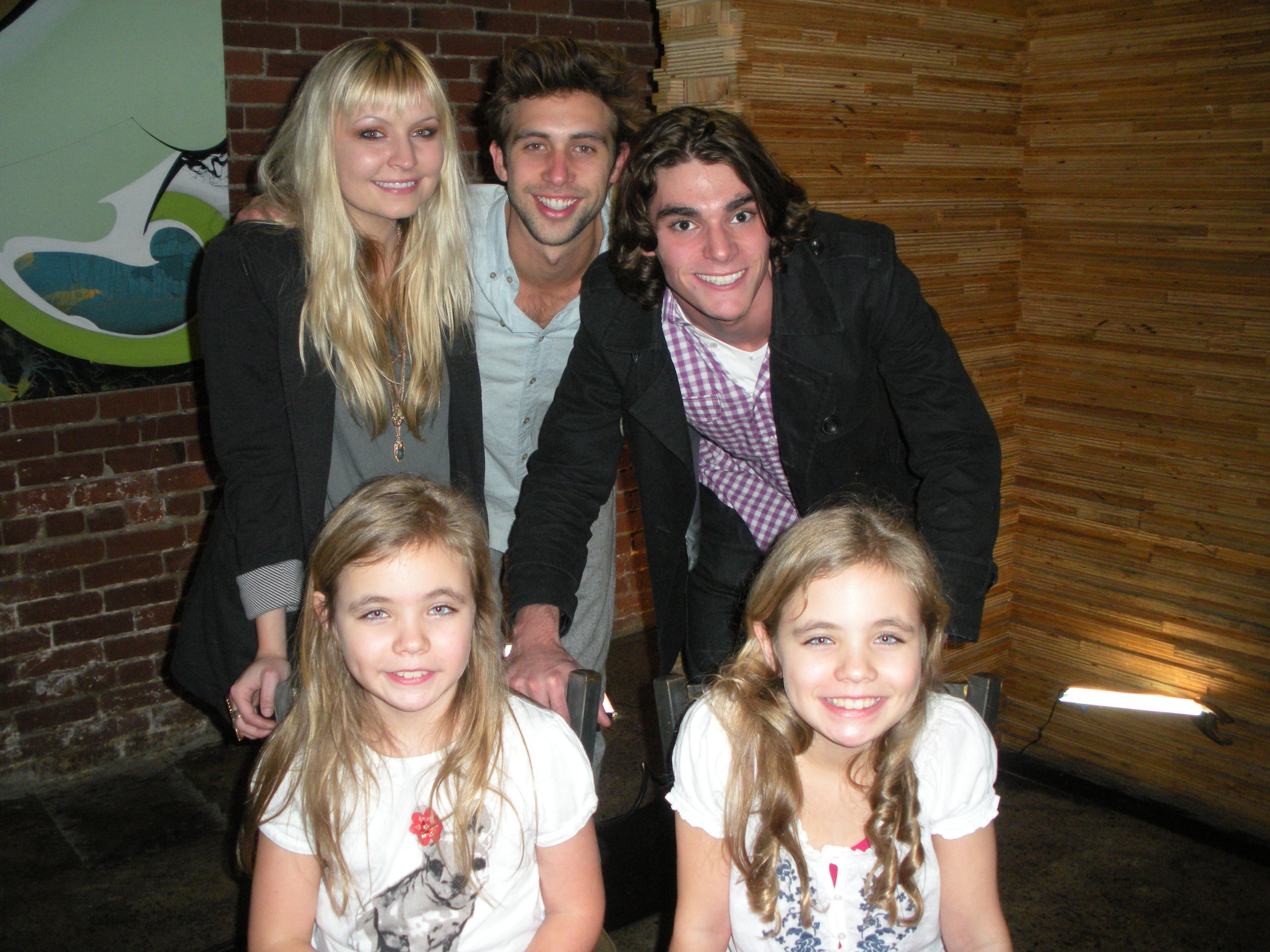 Beth and Brooke Orrick-Arno with Lindsey Haun, RJ Mitte and Blake Barris