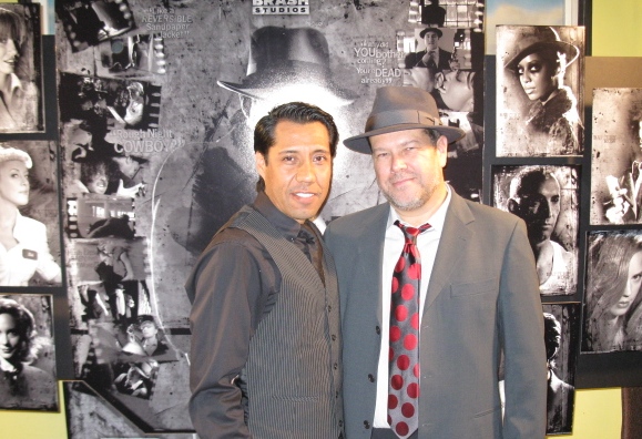 Jaime Alvarez with James Rhodimer, at Battery Row's premiere