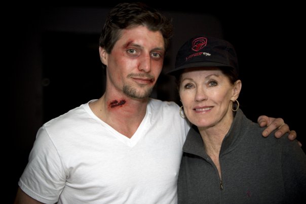 Hunter G. Williams, and mother Marlene D. Williams on set.