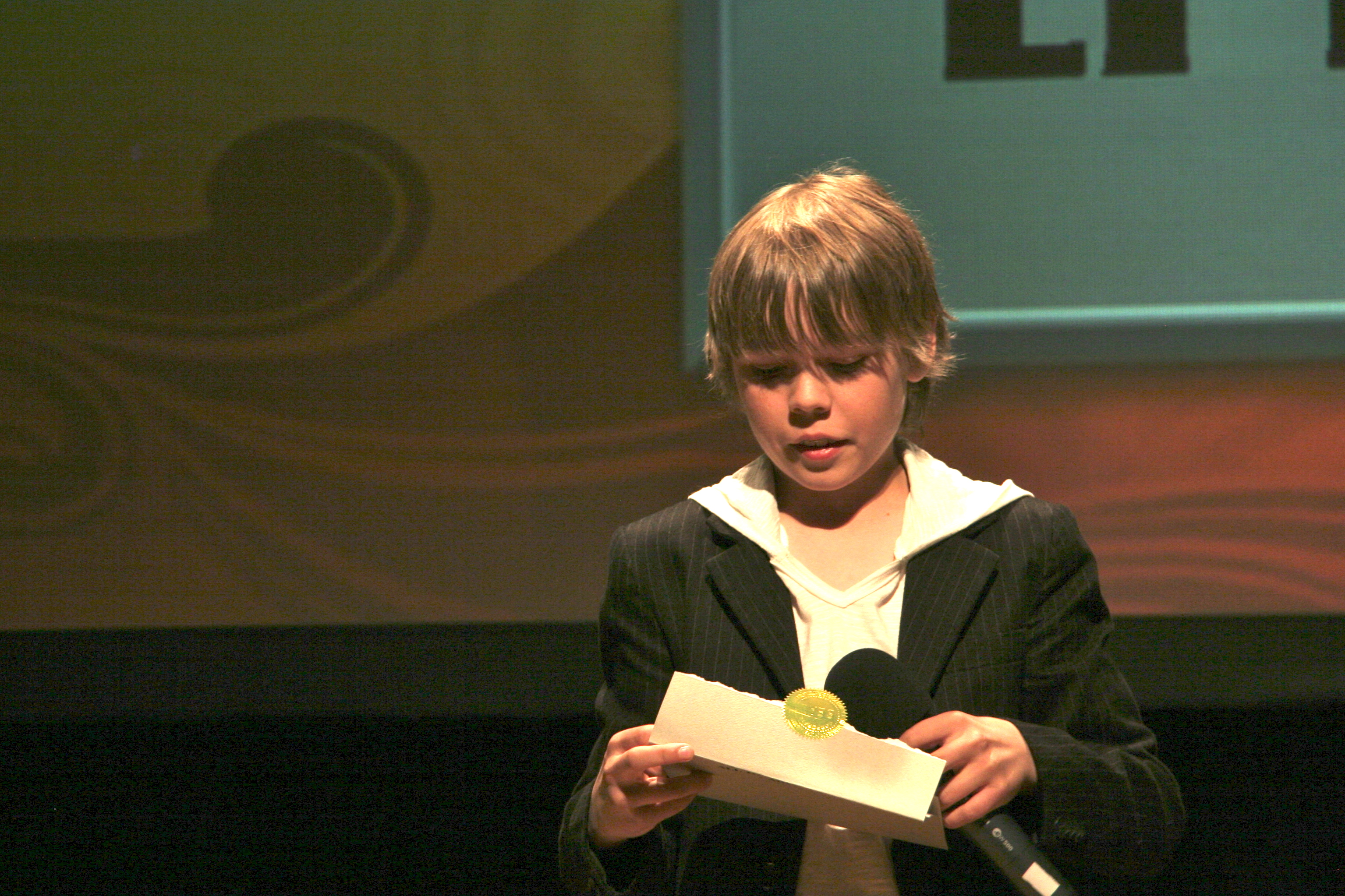 Gage presenting an award at the Youth Media Alliance Awards - June 2011