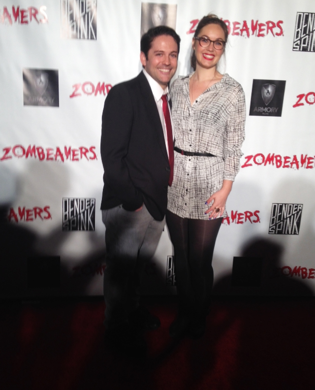 Lindsay Haalmeyer Mouat with Dan Lawler at the premiere of 