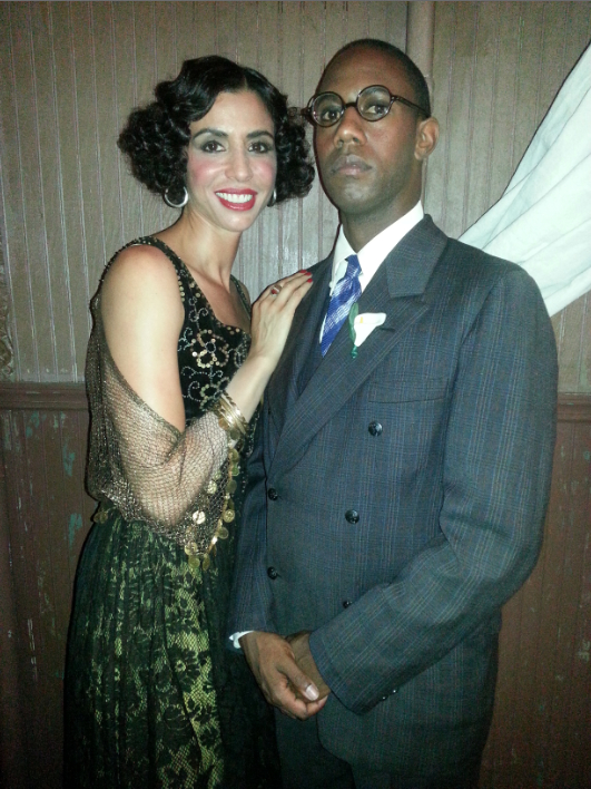 Irungu M. and Drena De Niro on set of HBO's BOARDWALK EMPIRE