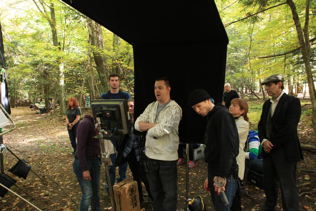 Michael Weinstein on the set of his new film, 