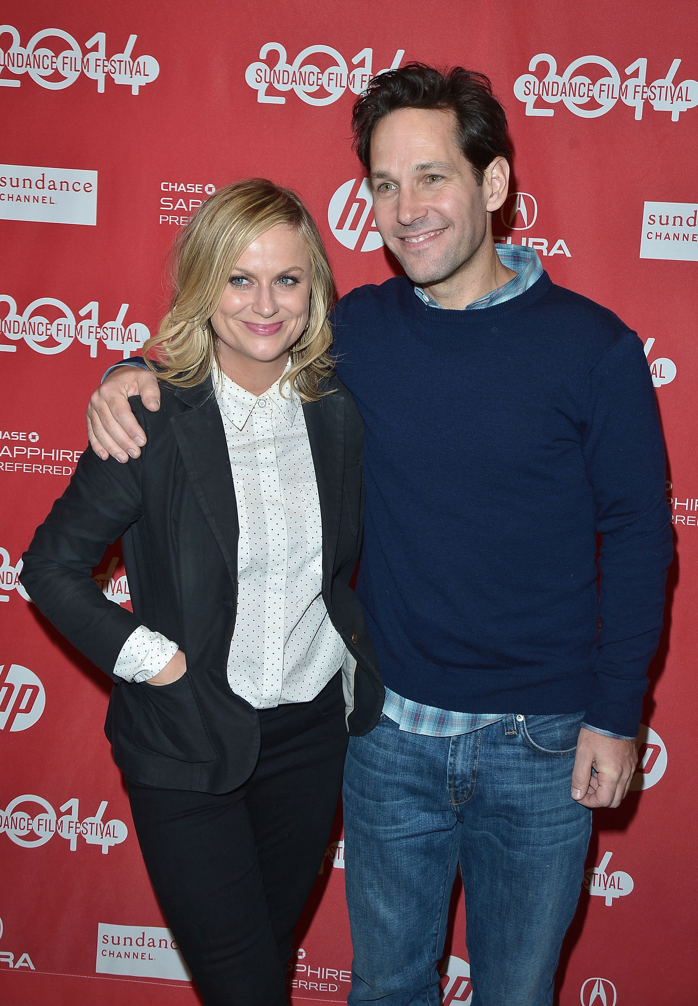 Amy Poehler and Paul Rudd at event of They Came Together (2014)