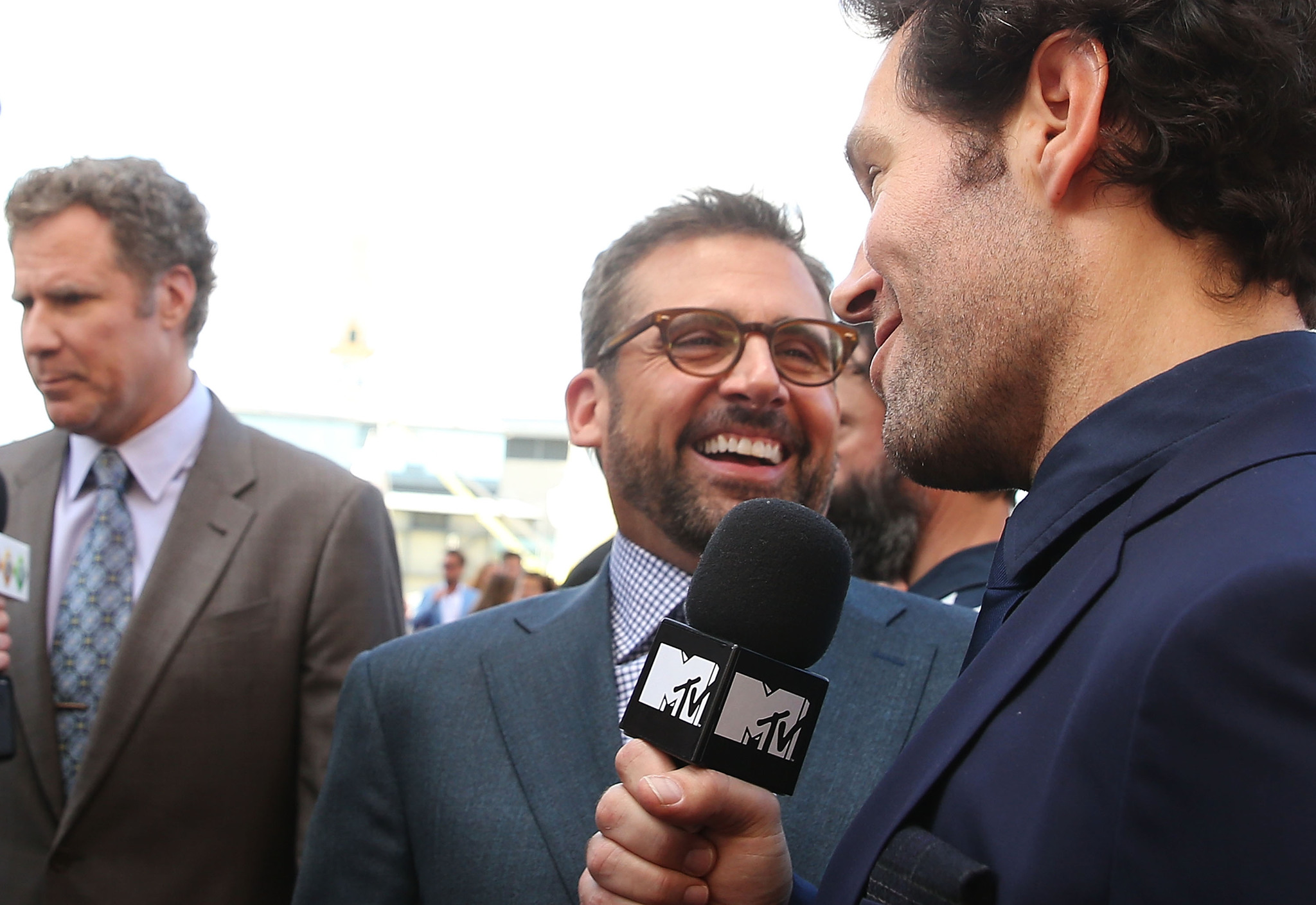 Steve Carell and Paul Rudd at event of Anchorman 2: The Legend Continues (2013)