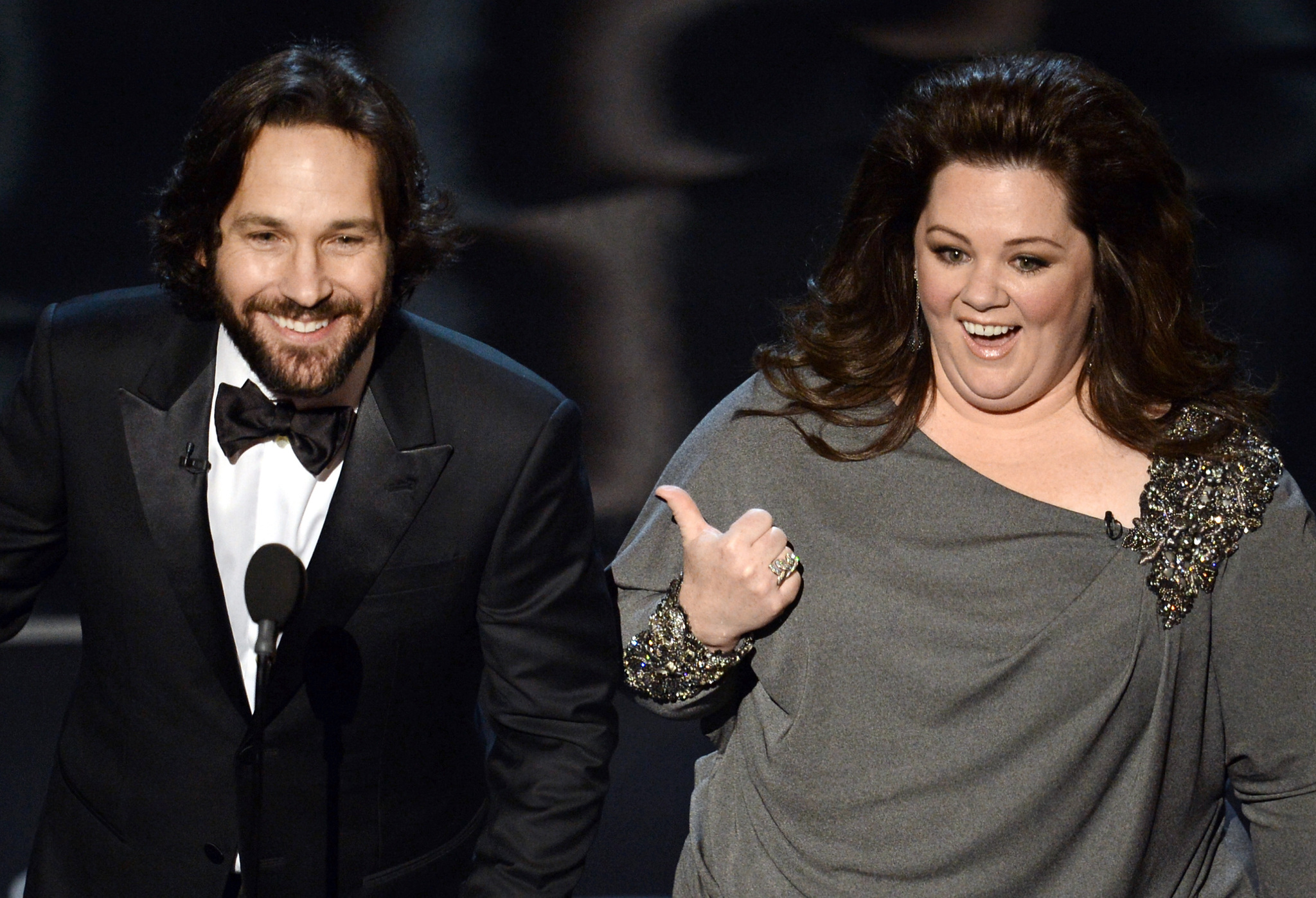 Melissa McCarthy and Paul Rudd at event of The Oscars (2013)