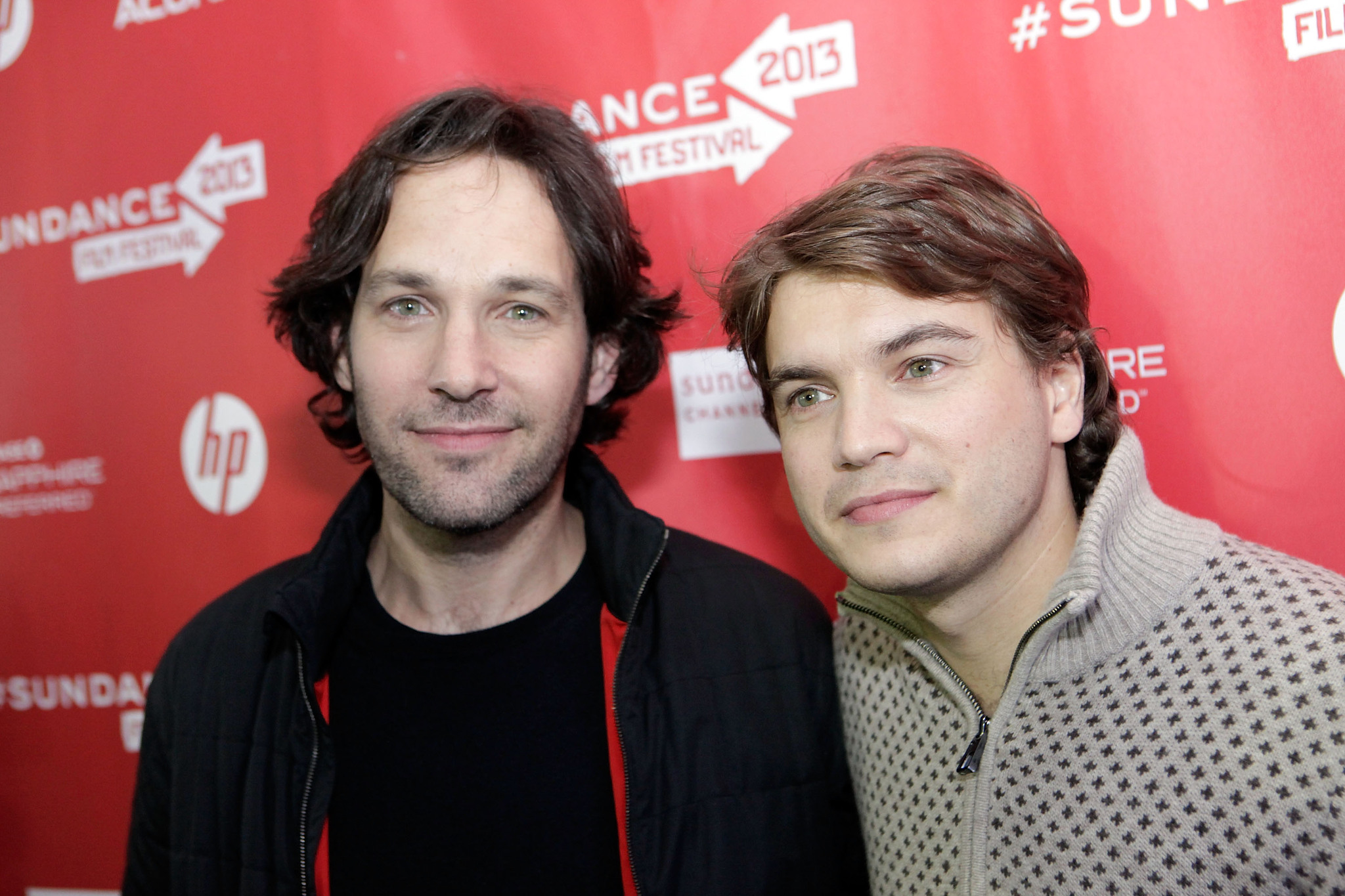 Emile Hirsch and Paul Rudd at event of Prince Avalanche (2013)