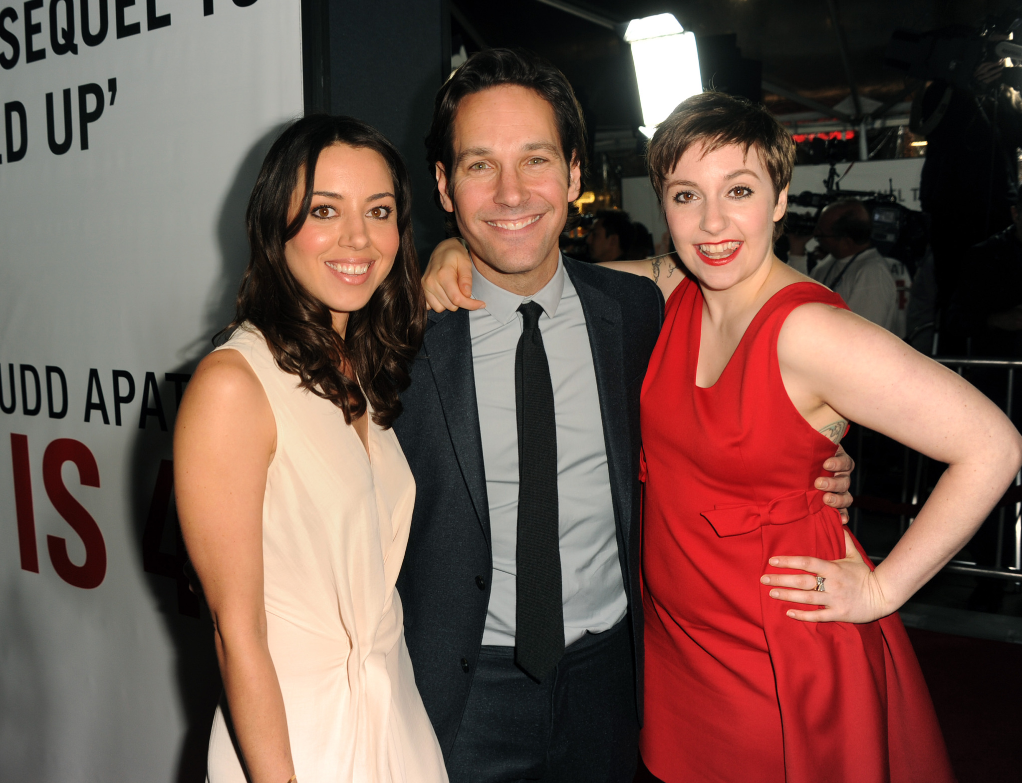 Paul Rudd, Aubrey Plaza and Lena Dunham at event of Tik 40 (2012)