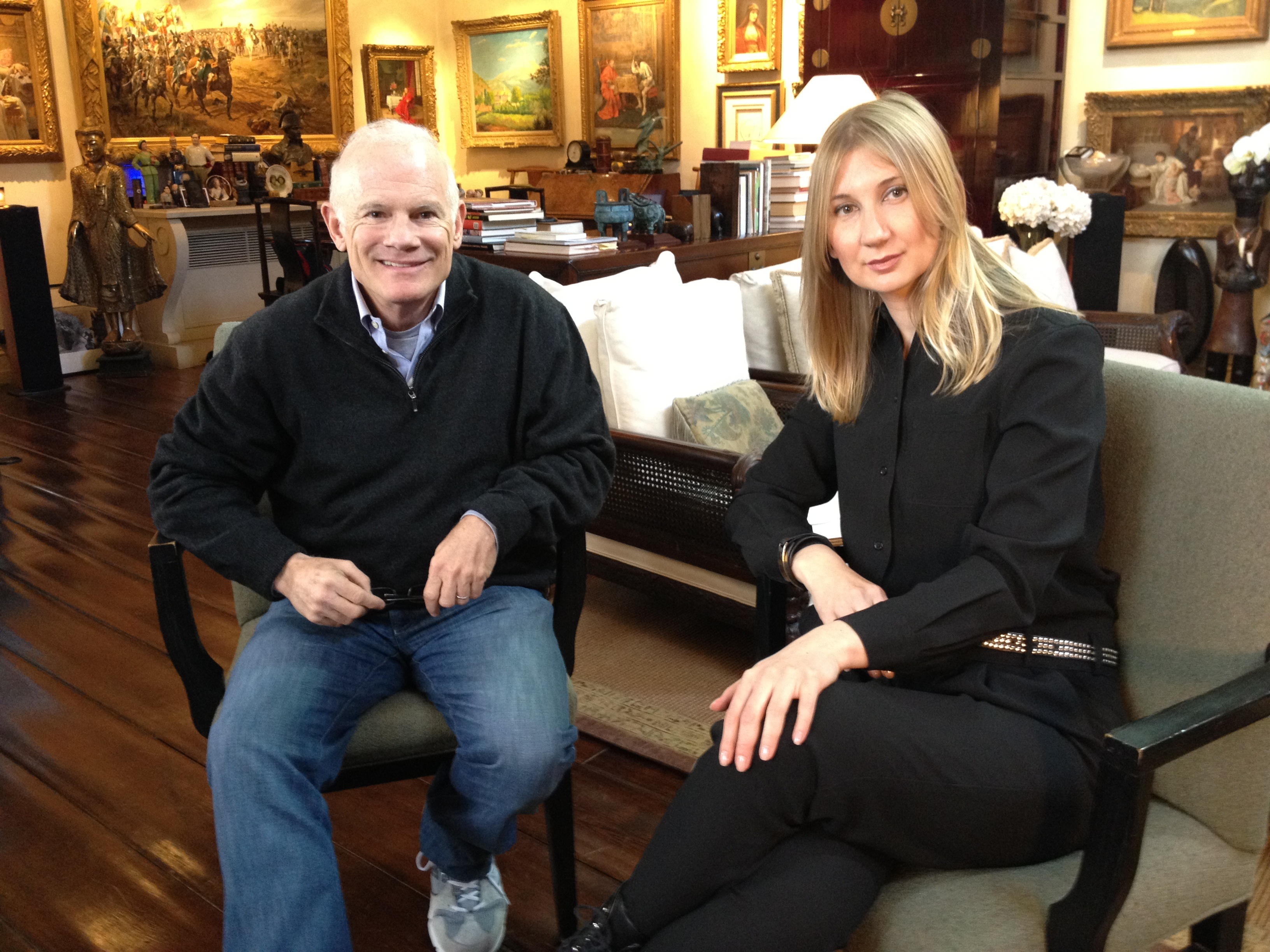 Filming interview with Bill Roedy and Olga Rudnieva