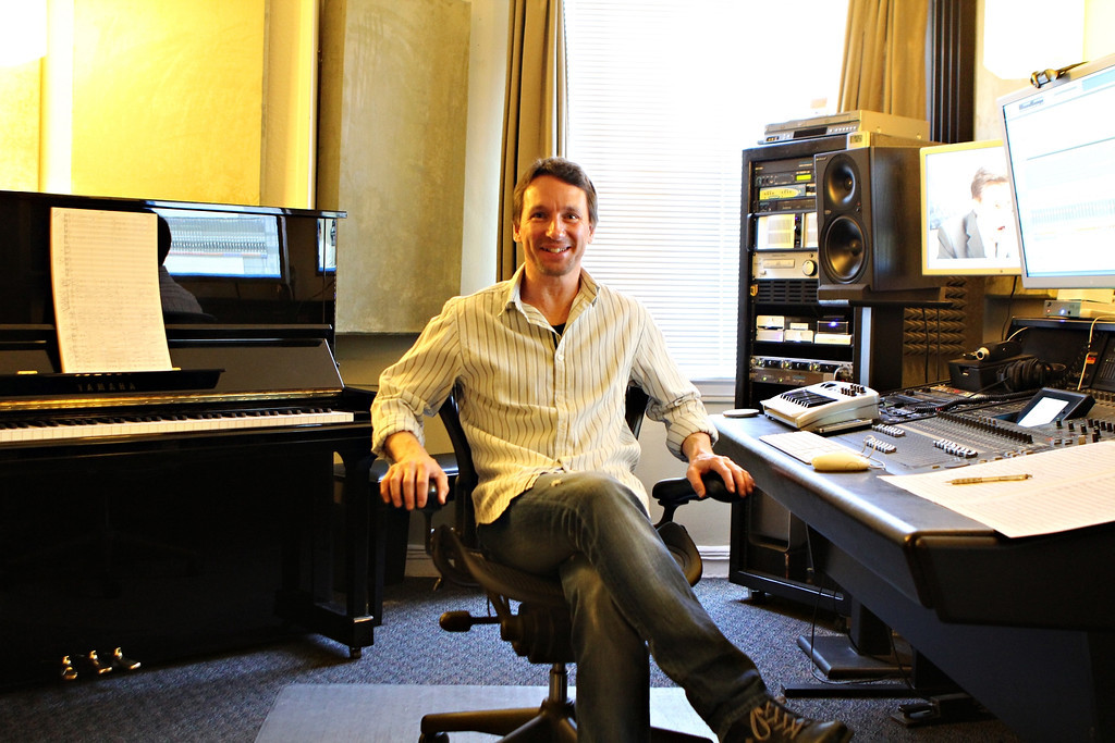 Composer Don Barrett in his private studio.
