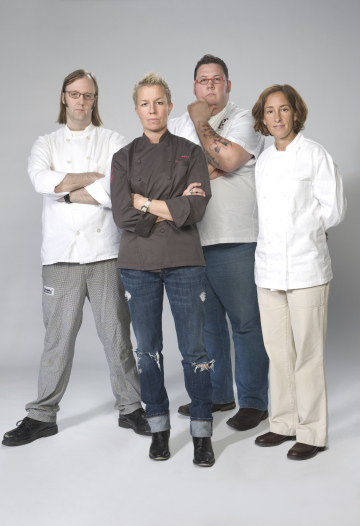 Still of Graham Bowles, Wylie Dufresne, Elizabeth Falkner and Suzanne Tracht in Top Chef Masters (2009)