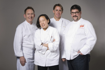 Still of John Besh, Mark Peel, Douglas Rodriguez and Anita Lo in Top Chef Masters (2009)