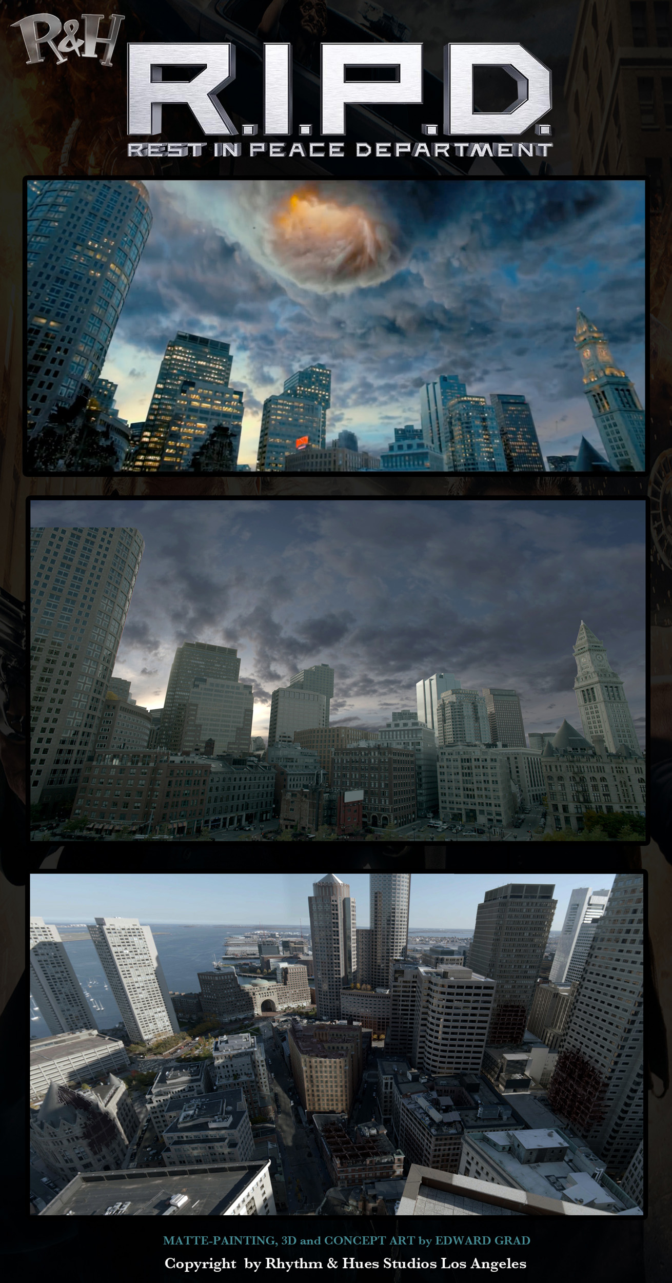 R.I.P.D. Digital matte-painting, concept art and 2.5D projections in Maya
