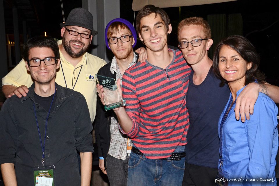 2012 Phoenix Film Festival for award winning short film - COME FOLLOW ME with Keegan Ead and Webb Pickersgill (IFP Phoenix), Bret Kalmbach (DP), Devon Dresback (Director), Jerrod Saba (Editor) and Diane M. Dresback (Exec Prod)