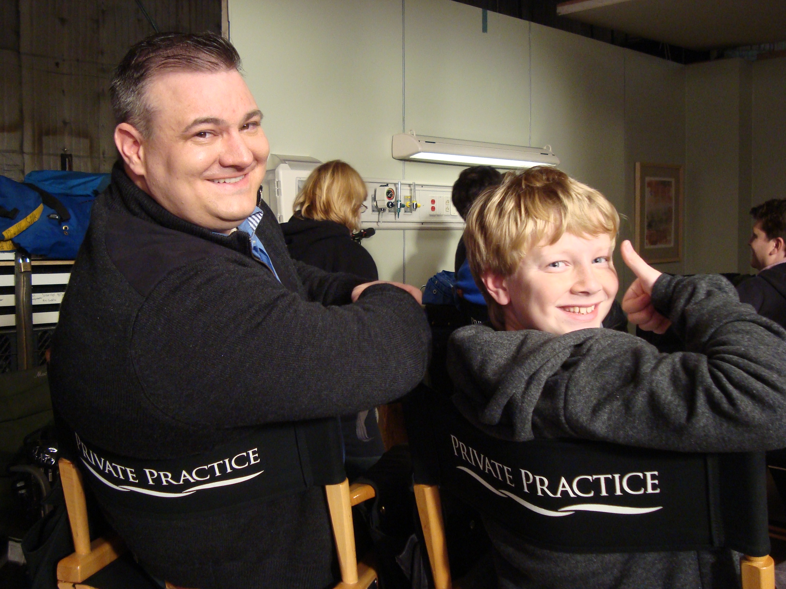 Joseph & Michael Patrick McGill on the ABC Private Practice set.