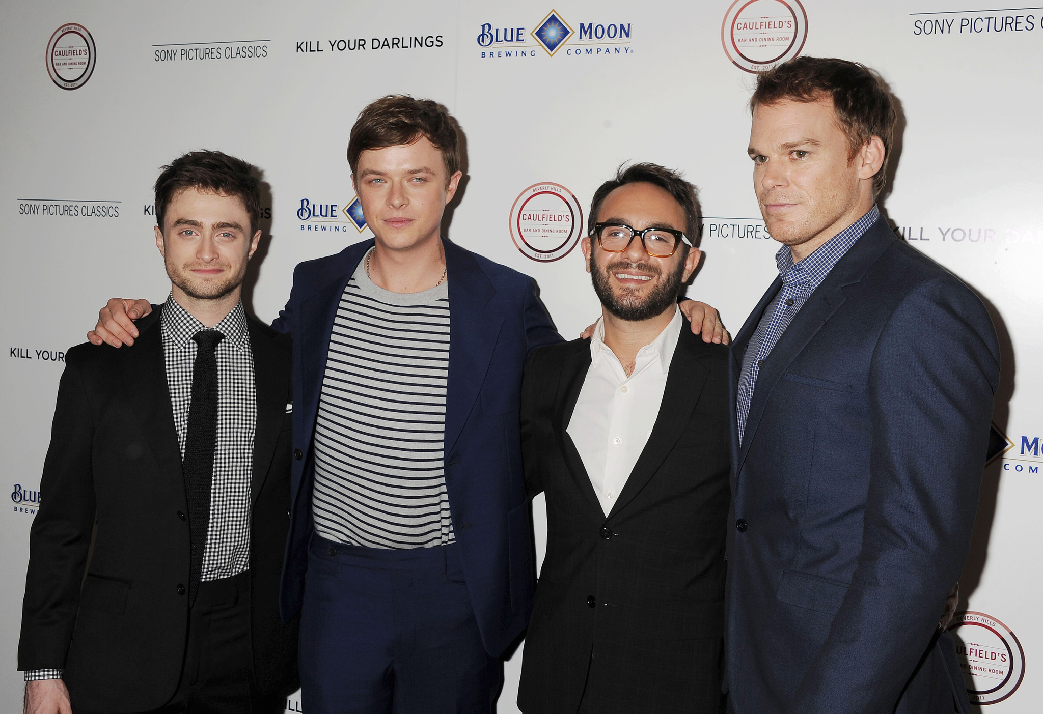 Michael C. Hall, Daniel Radcliffe, John Krokidas and Dane DeHaan at event of Nuzudyk tuos, kuriuos myli (2013)