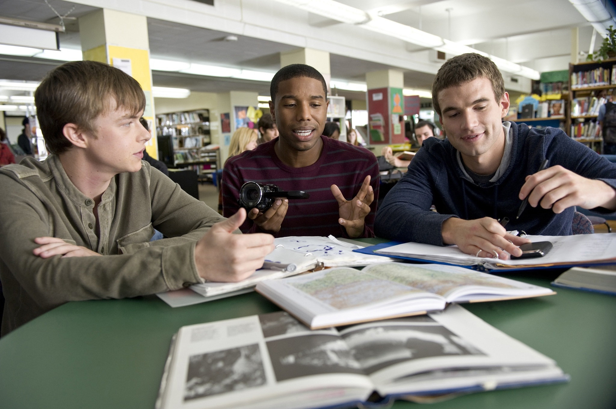 Still of Michael B. Jordan, Dane DeHaan and Alex Russell in Vaizdo dienorastis. Irasai turi galia (2012)