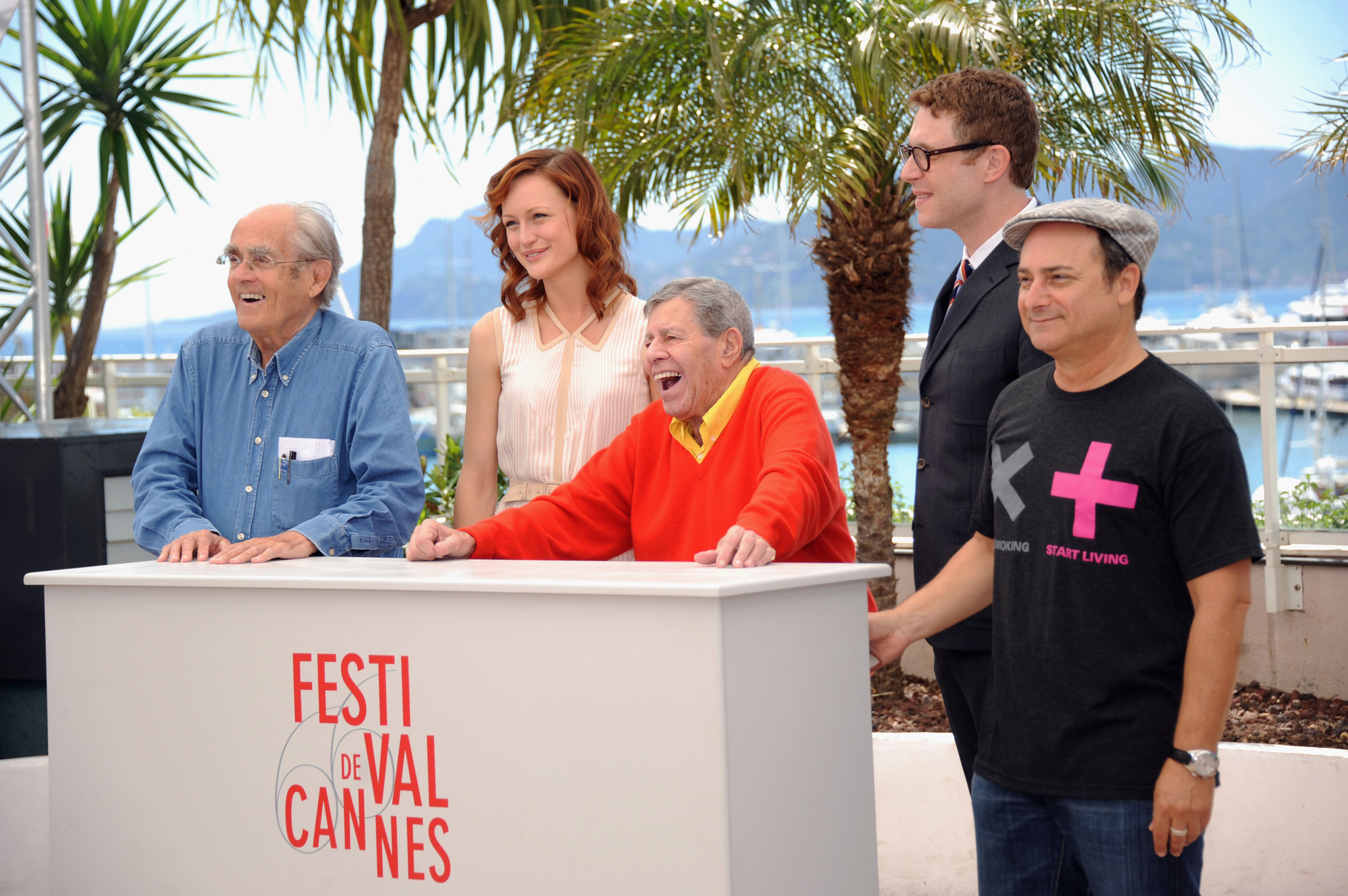 Jerry Lewis, Kevin Pollak, Michel Legrand, Daniel Noah and Kerry Bishé at event of Max Rose (2013)