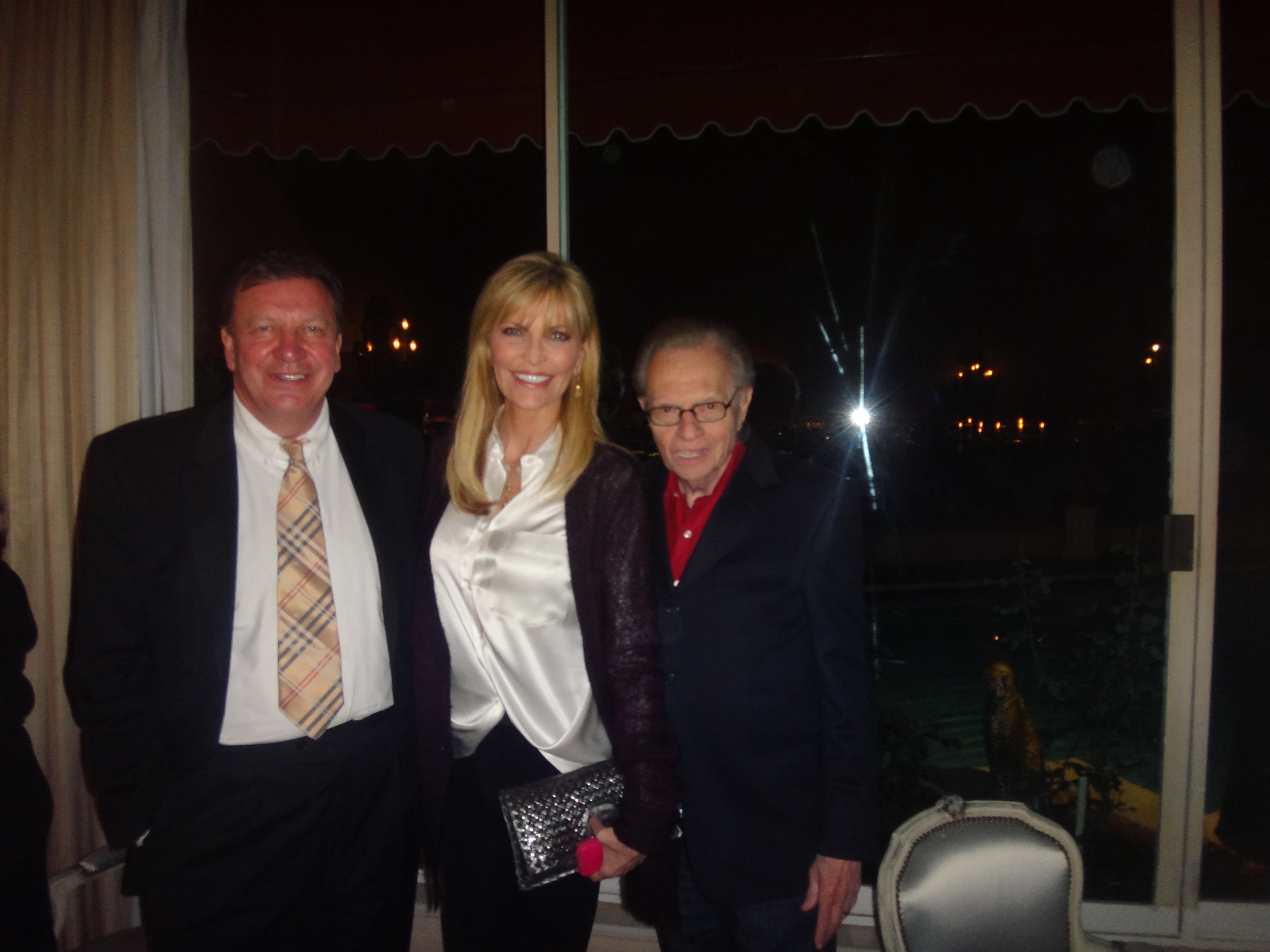 95th Birthday of Zsazsa Gabor party., with my freends Larry Kindg and his wife Snk at: