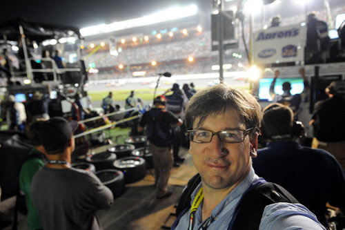 On Pit Road in Daytona while working on Undercover Boss.