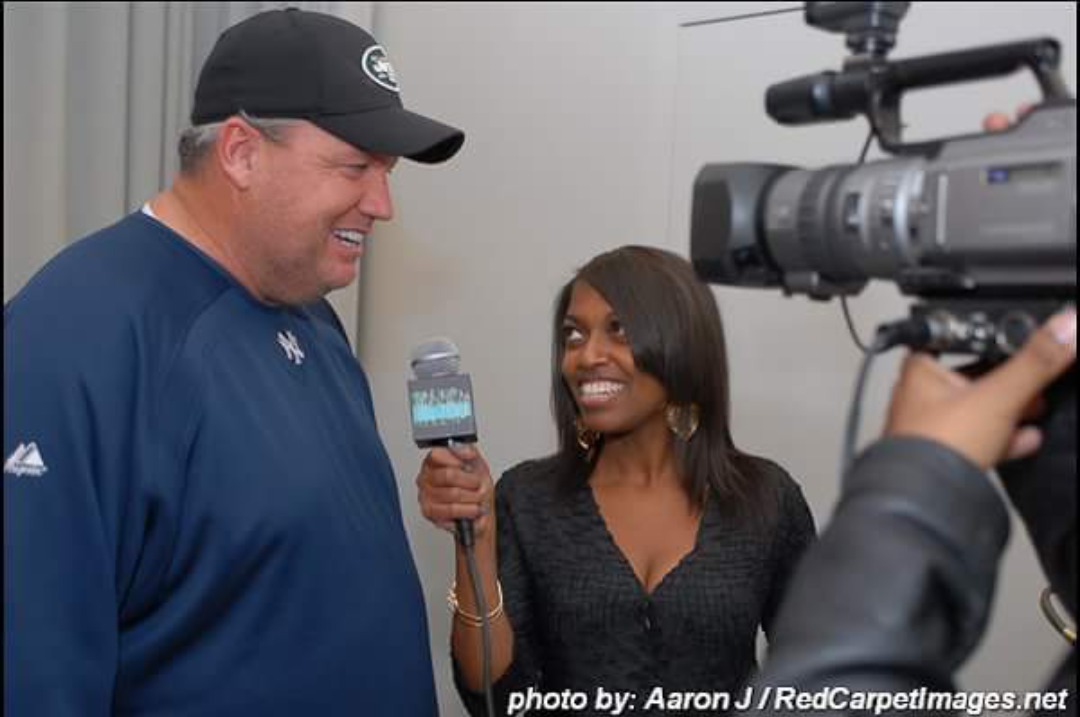 Interviewing Football coach Rex Ryan for Mad Flavor TV