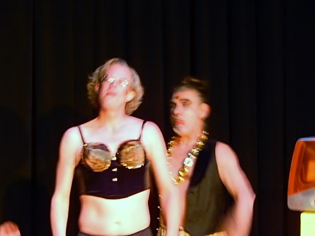 Me as Riff Raff (behind) in a professional production of 