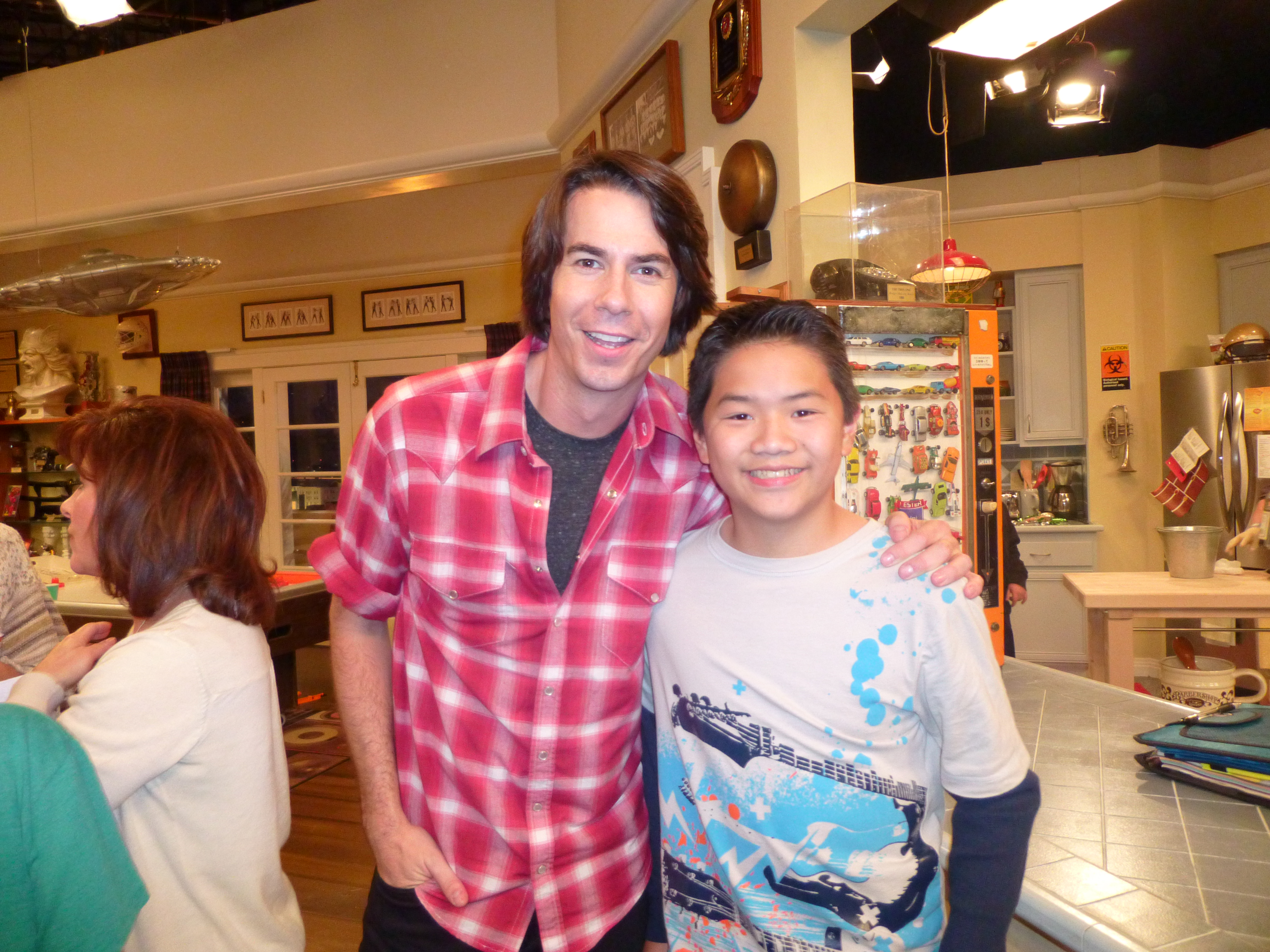 With Jerry Trainor on Wendell and Vinnie Set