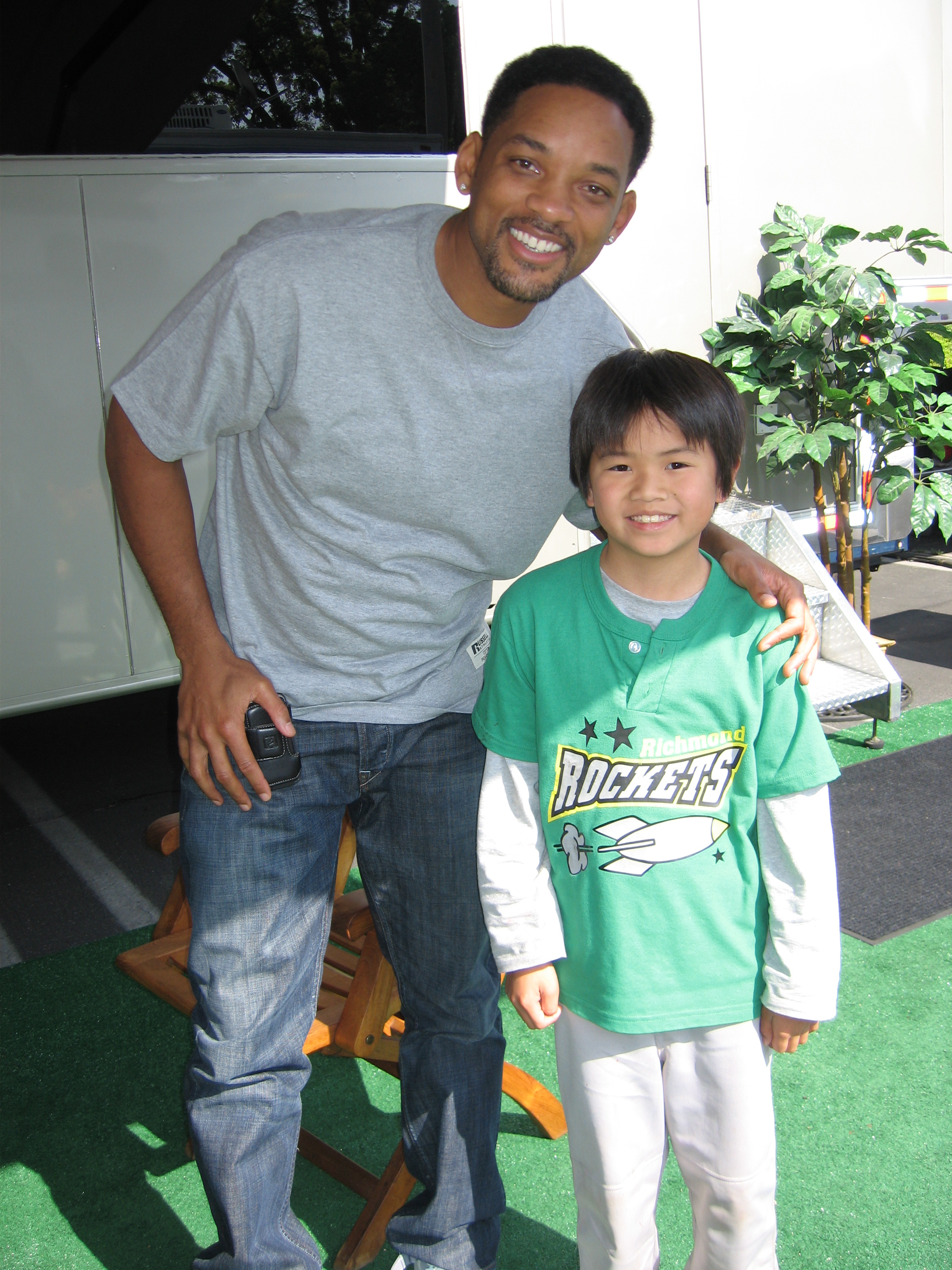 With Will Smith on the set of HawthoRNe.