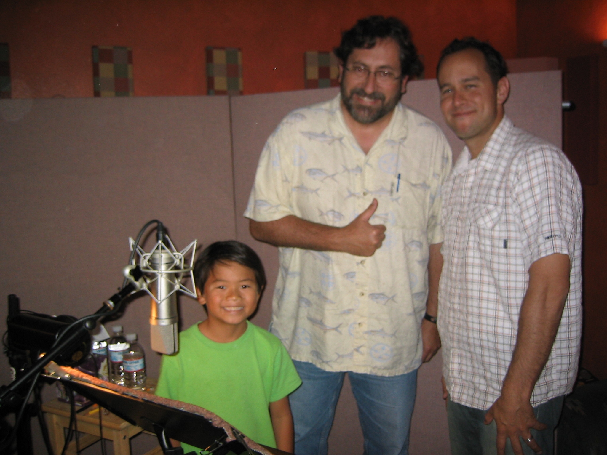 With Pixar's Bob Peterson and Jonas Rivera.