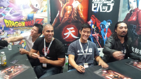 New York Comic-con 2014 signing session at FUNimation booth with Joey Ansah, Mike Moh & Akira Koieyama