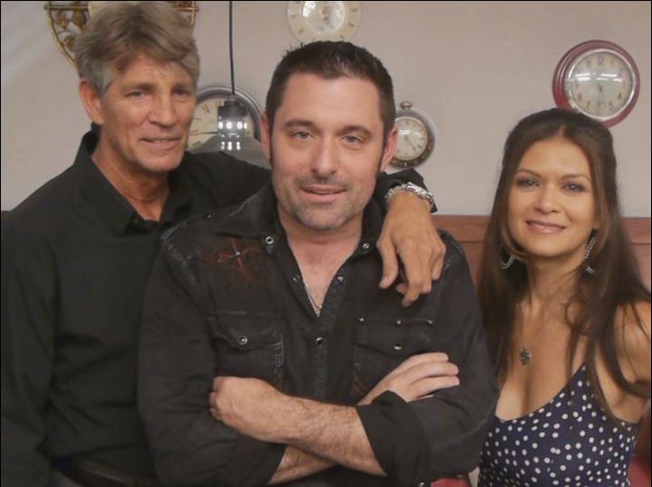 Eric Roberts, Jamison Sweet and Nia Peeples on location of 