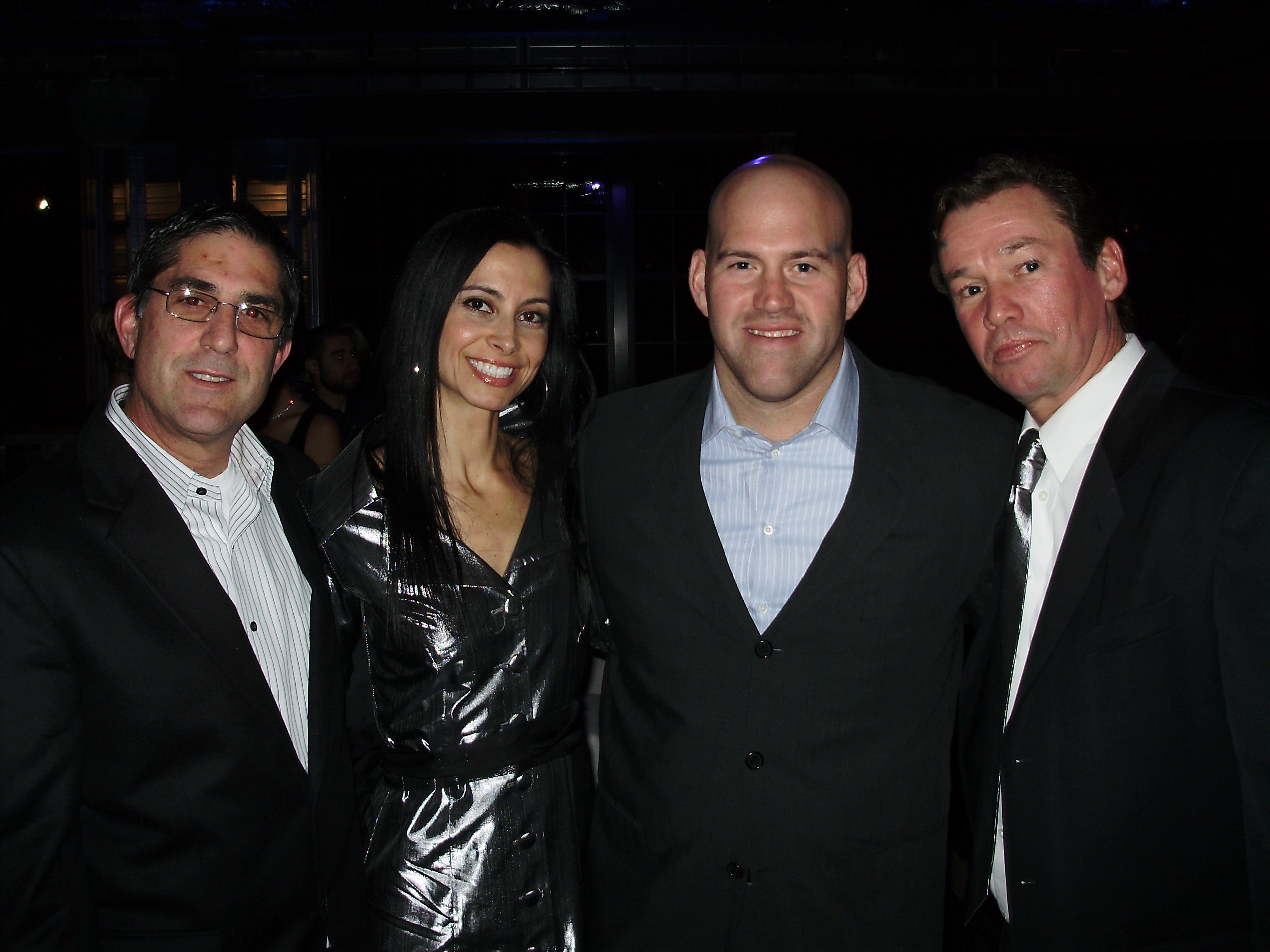 Bobby Boulis, Kevin Youkilis (from the Red Sox), Jennifer Gjulameti, and Arthur Wahlberg. THE FIGHTER.