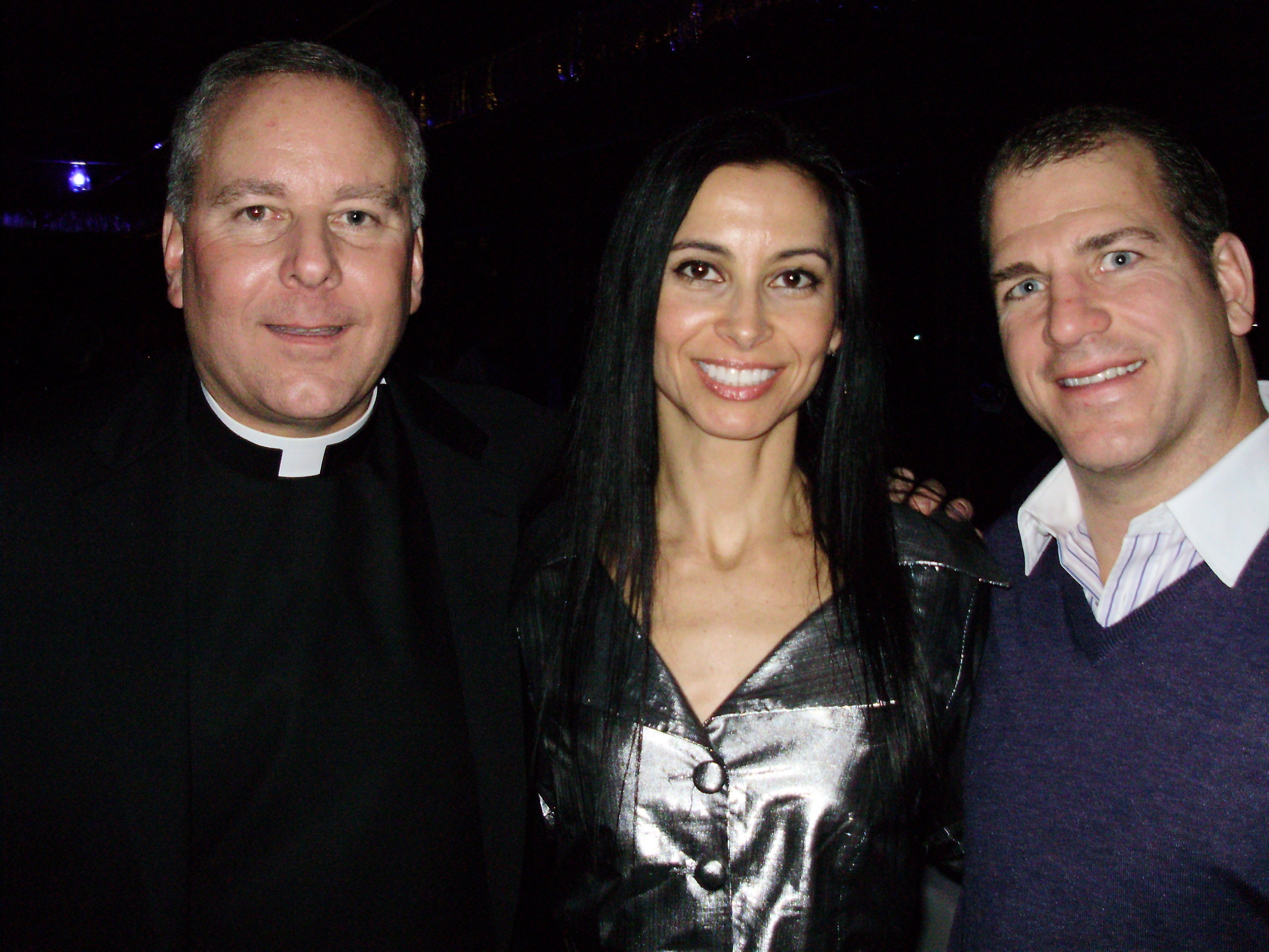 Father Flavin, Jennifer Gjulameti, and Mark Recchi (from the Bruins). THE FIGHTER.