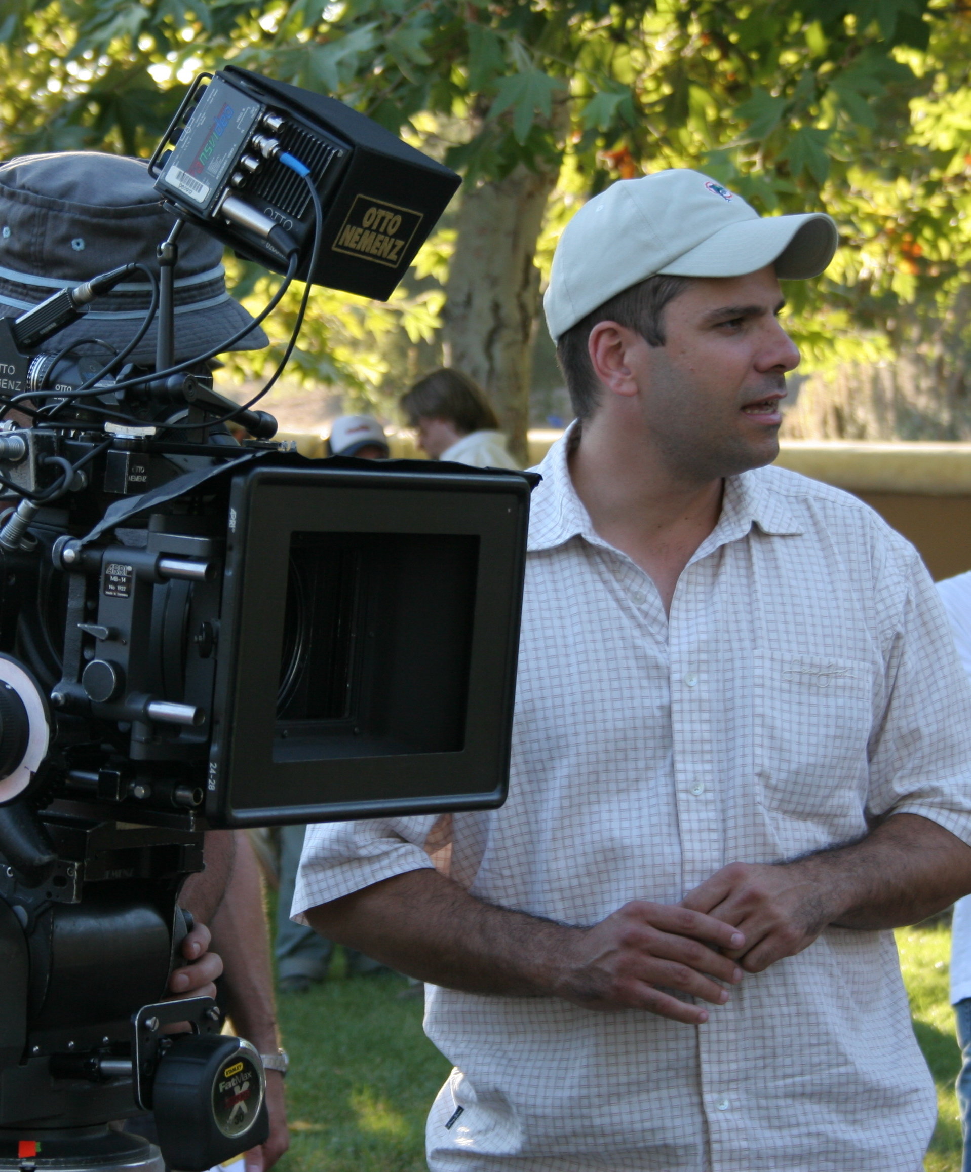 Joe Menendez on the set of 