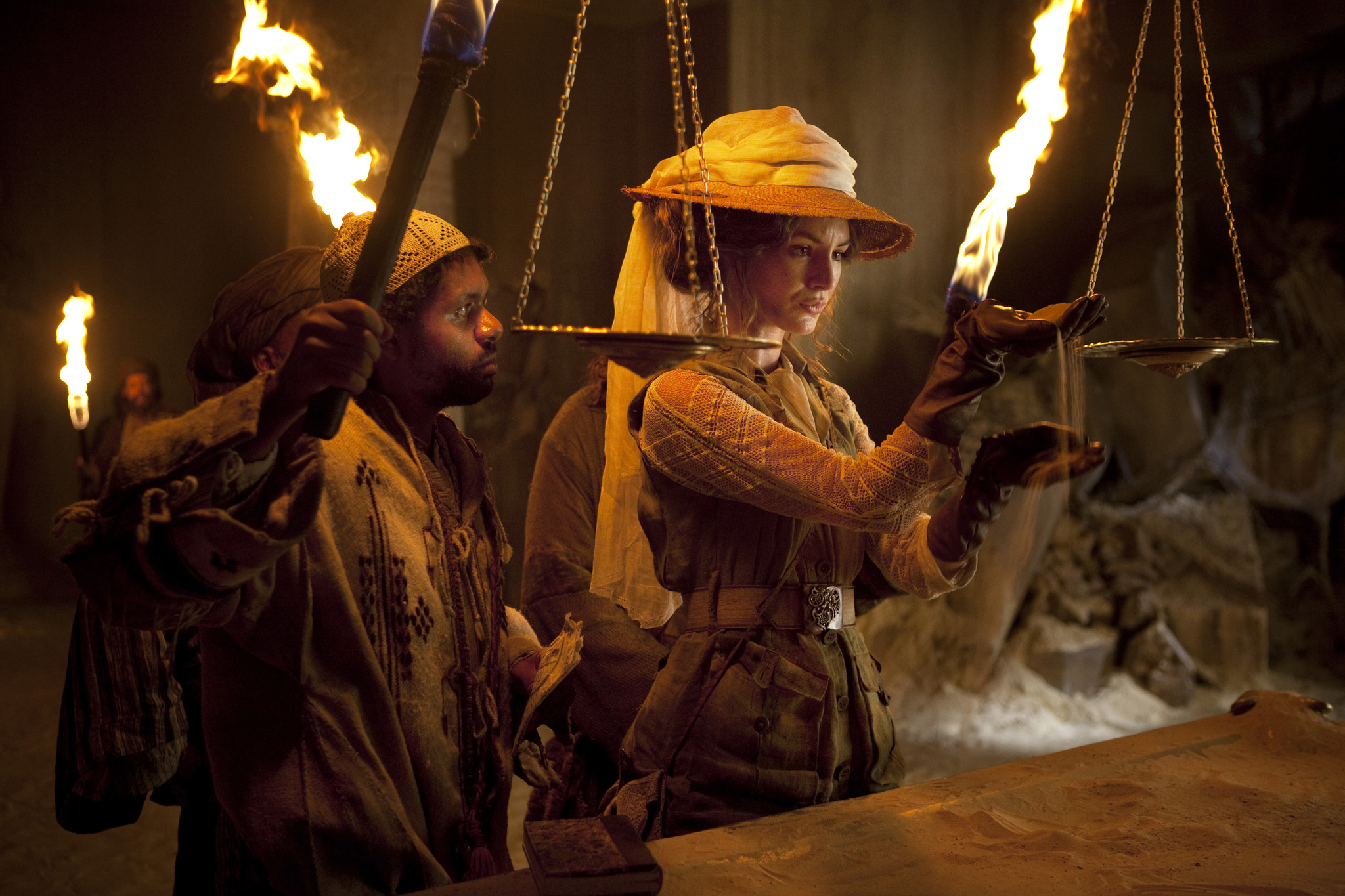 Still of Youssef Hajdi and Louise Bourgoin in Les aventures extraordinaires d'Adèle Blanc-Sec (2010)