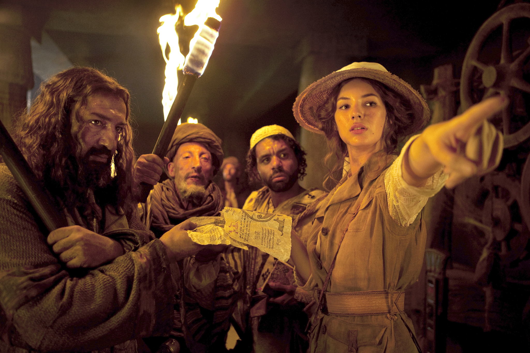 Still of Moussa Maaskri, Mostefa Zerguine, Youssef Hajdi and Louise Bourgoin in Les aventures extraordinaires d'Adèle Blanc-Sec (2010)