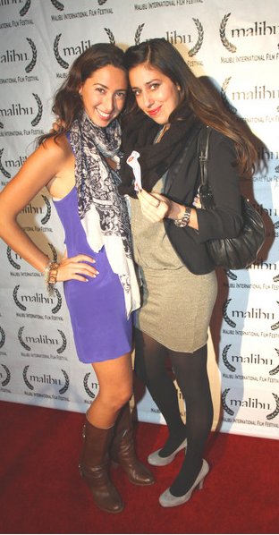 Nicole Haddad and Director Melanie Abramov at The Malibu Film Festival screening of Dame Factory
