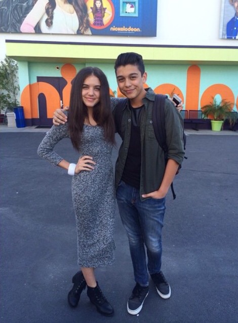 With Lilimar filming Bella and the Bulldogs at Nickeodeon Studios, March 2015