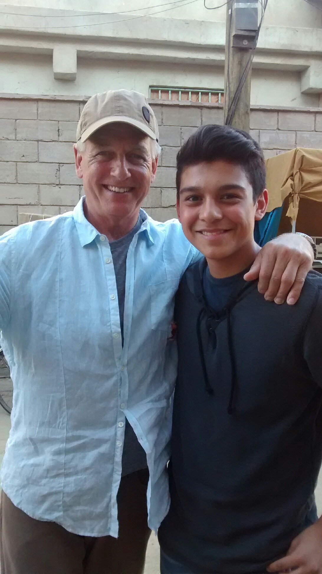 With Mark Harmon on the set of NCIS, April 2015