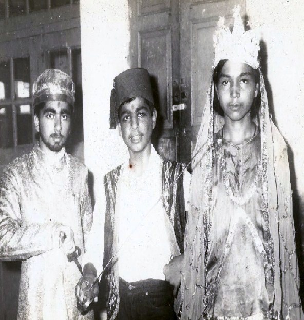 WITH OTHER ACTORS PLAYING KING HUMAYUN IN A PLAY 