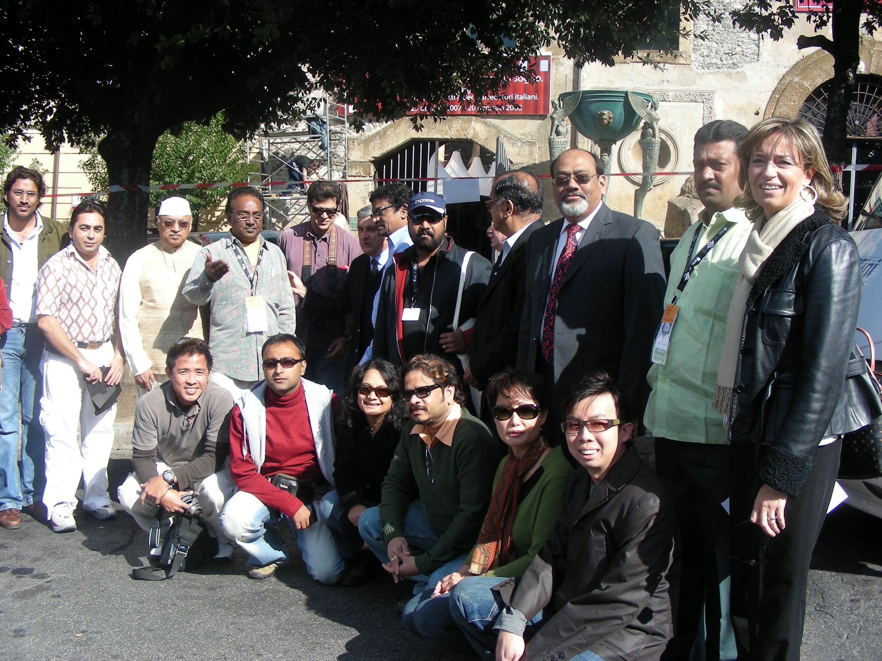 Oct,20 2007 With Kiran V Shantaram and Others At Rome Film Festival Rome, Italy