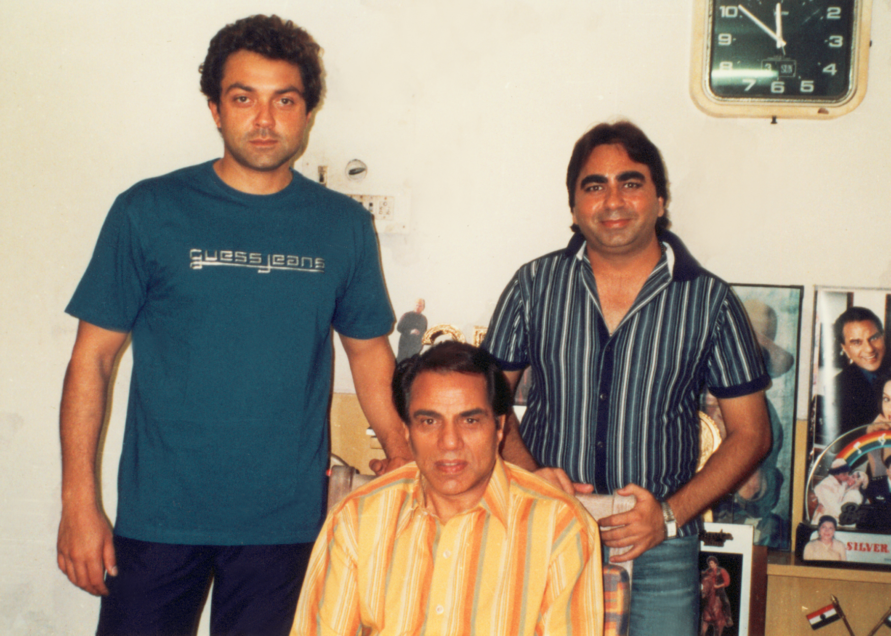 2005 With Dharam ji & Bobby Deol at their house in Mumbai