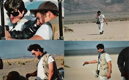 Brad as 1st AC in Mojave Desert for music video 